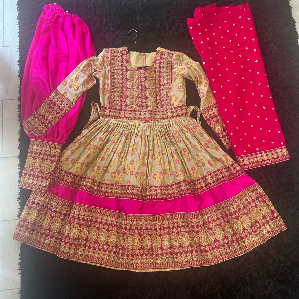 Pink afghan dress